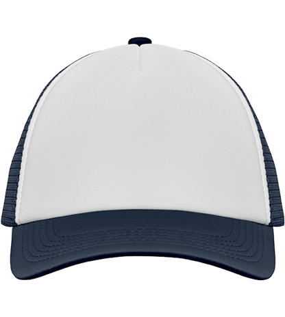 5-Panel Mesh Cap_WHITE/DARK BLUE_front