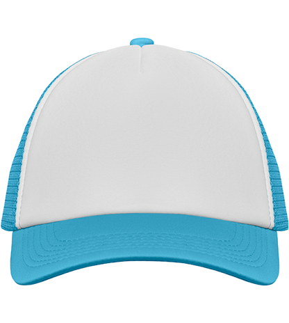 5-Panel Mesh Cap_WHITE/TURQUOISE_front