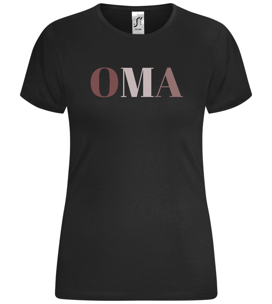 OMA Text Design - Comfort women's t-shirt_DEEP BLACK_front