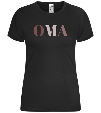 OMA Text Design - Comfort women's t-shirt_DEEP BLACK_front