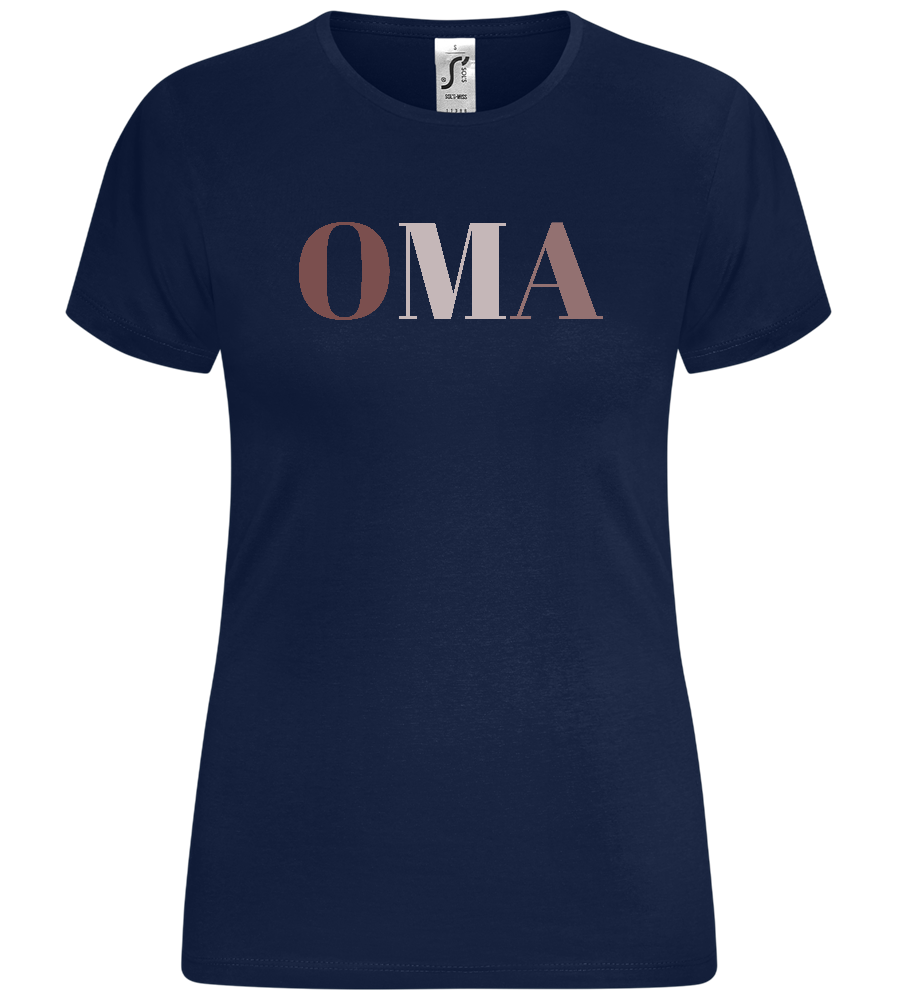 OMA Text Design - Comfort women's t-shirt_MARINE_front