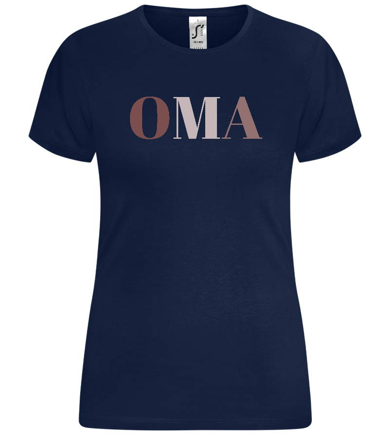 OMA Text Design - Comfort women's t-shirt_MARINE_front