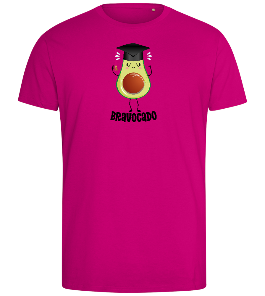 Graduation Bravocado 2 Design - Comfort men's fitted t-shirt_FUCHSIA_front