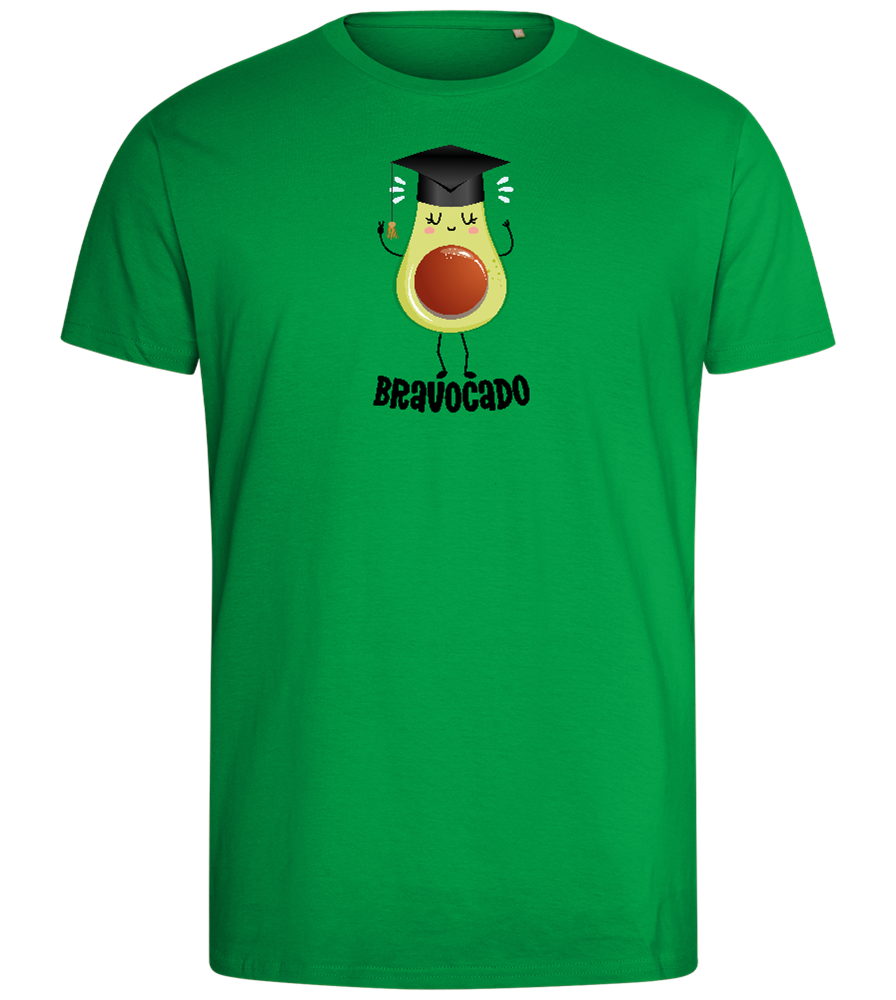 Graduation Bravocado 2 Design - Comfort men's fitted t-shirt_MEADOW GREEN_front