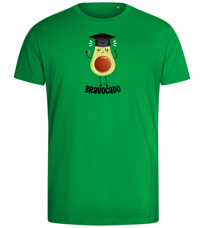 Graduation Bravocado 2 Design - Comfort men's fitted t-shirt_MEADOW GREEN_front