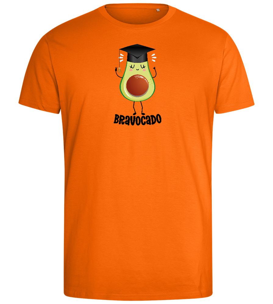 Graduation Bravocado 2 Design - Comfort men's fitted t-shirt_ORANGE_front