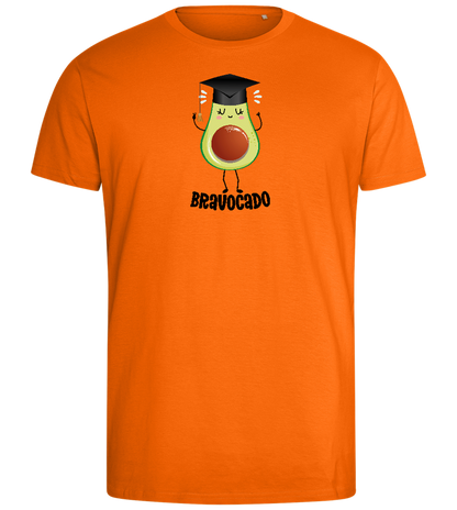 Graduation Bravocado 2 Design - Comfort men's fitted t-shirt_ORANGE_front