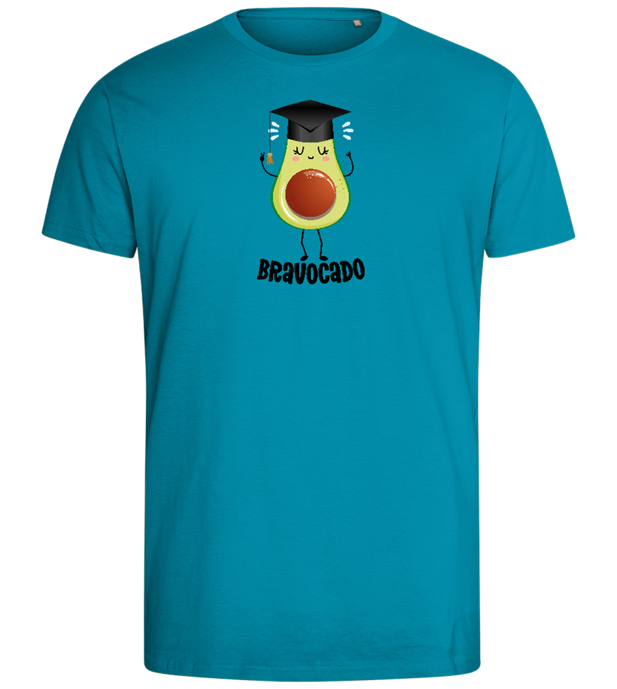 Graduation Bravocado 2 Design - Comfort men's fitted t-shirt_TURQUOISE_front