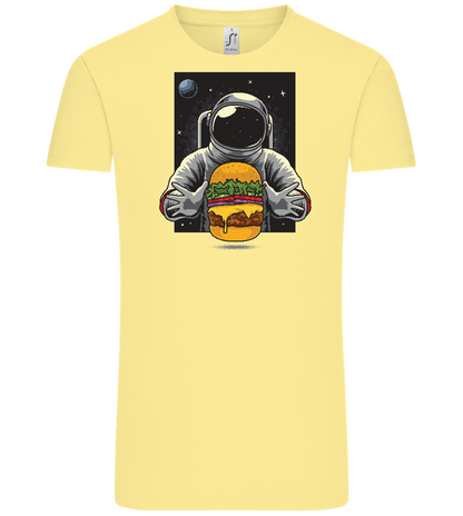 Spaceman Burger Design - Comfort Unisex T-Shirt_AMARELO CLARO_front