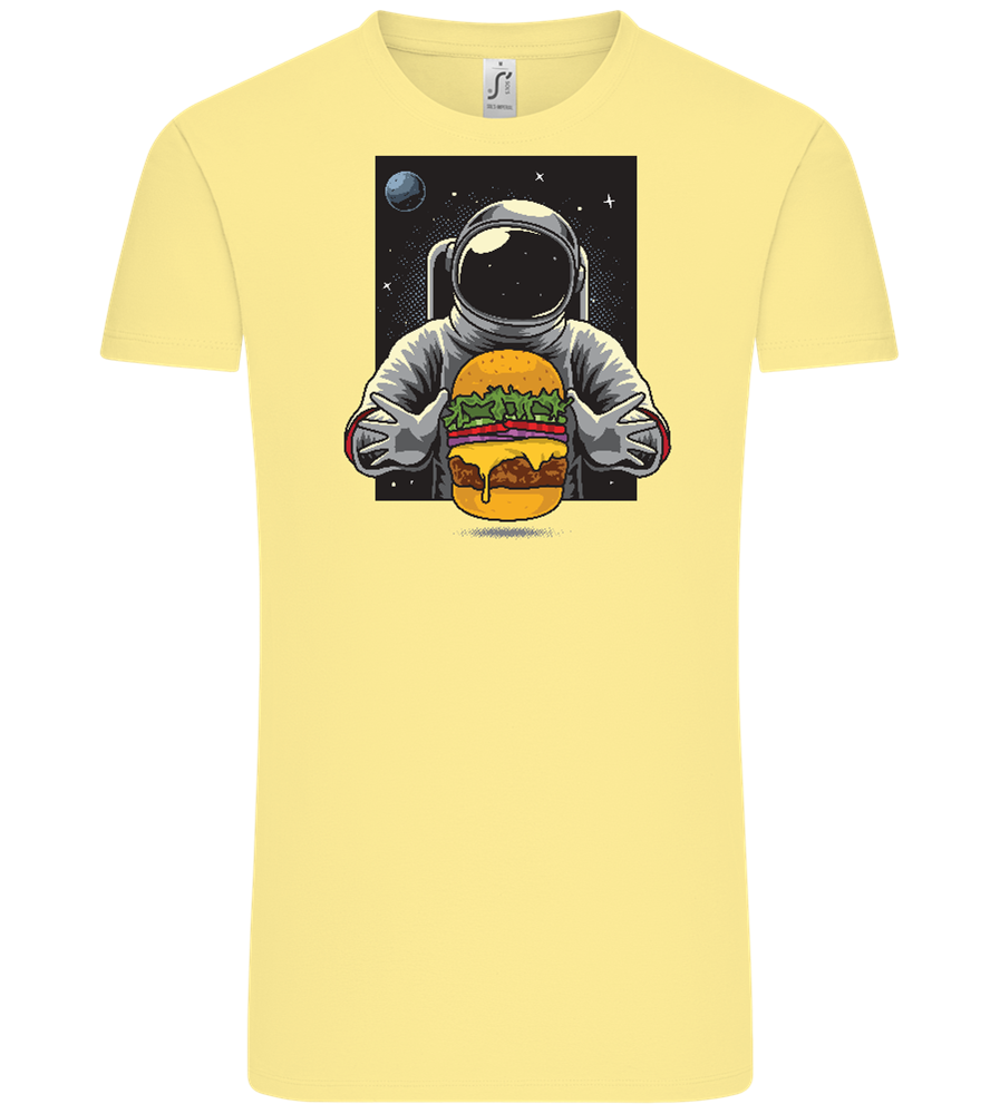 Spaceman Burger Design - Comfort Unisex T-Shirt_AMARELO CLARO_front