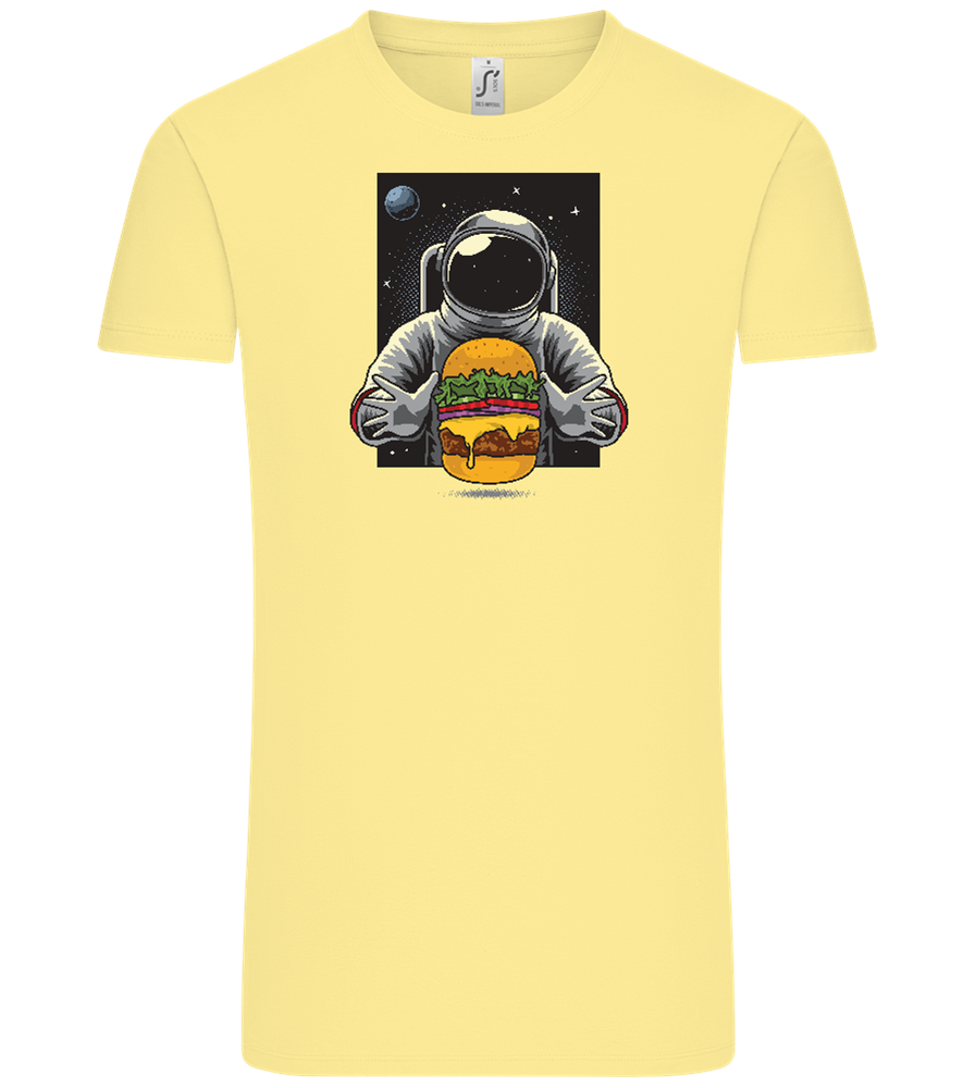 Spaceman Burger Design - Comfort Unisex T-Shirt_AMARELO CLARO_front