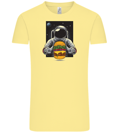 Spaceman Burger Design - Comfort Unisex T-Shirt_AMARELO CLARO_front