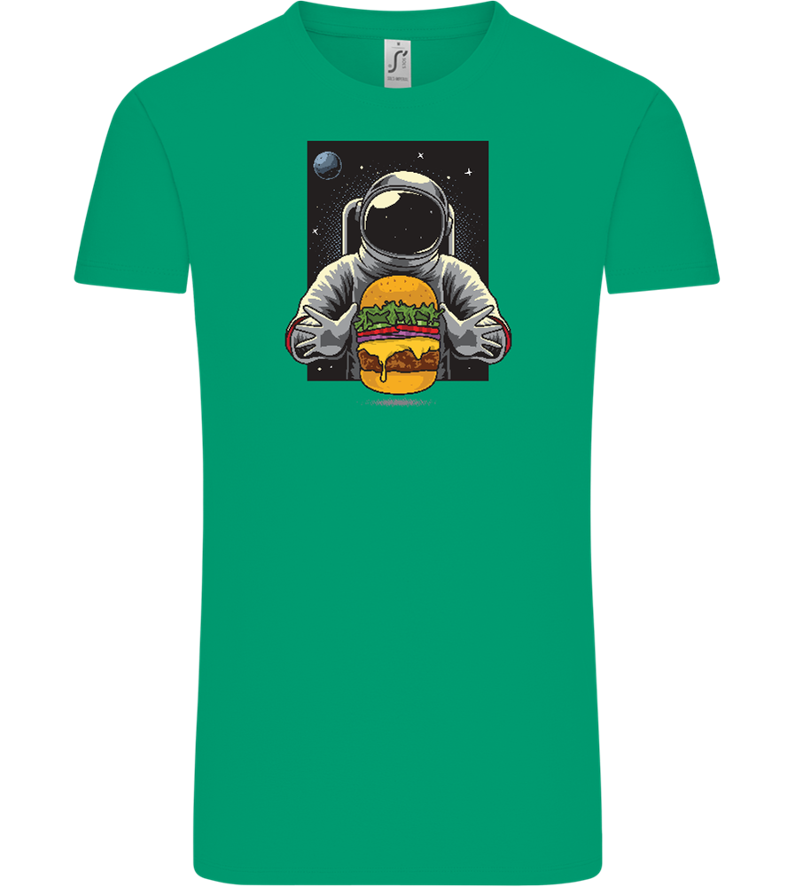 Spaceman Burger Design - Comfort Unisex T-Shirt_SPRING GREEN_front