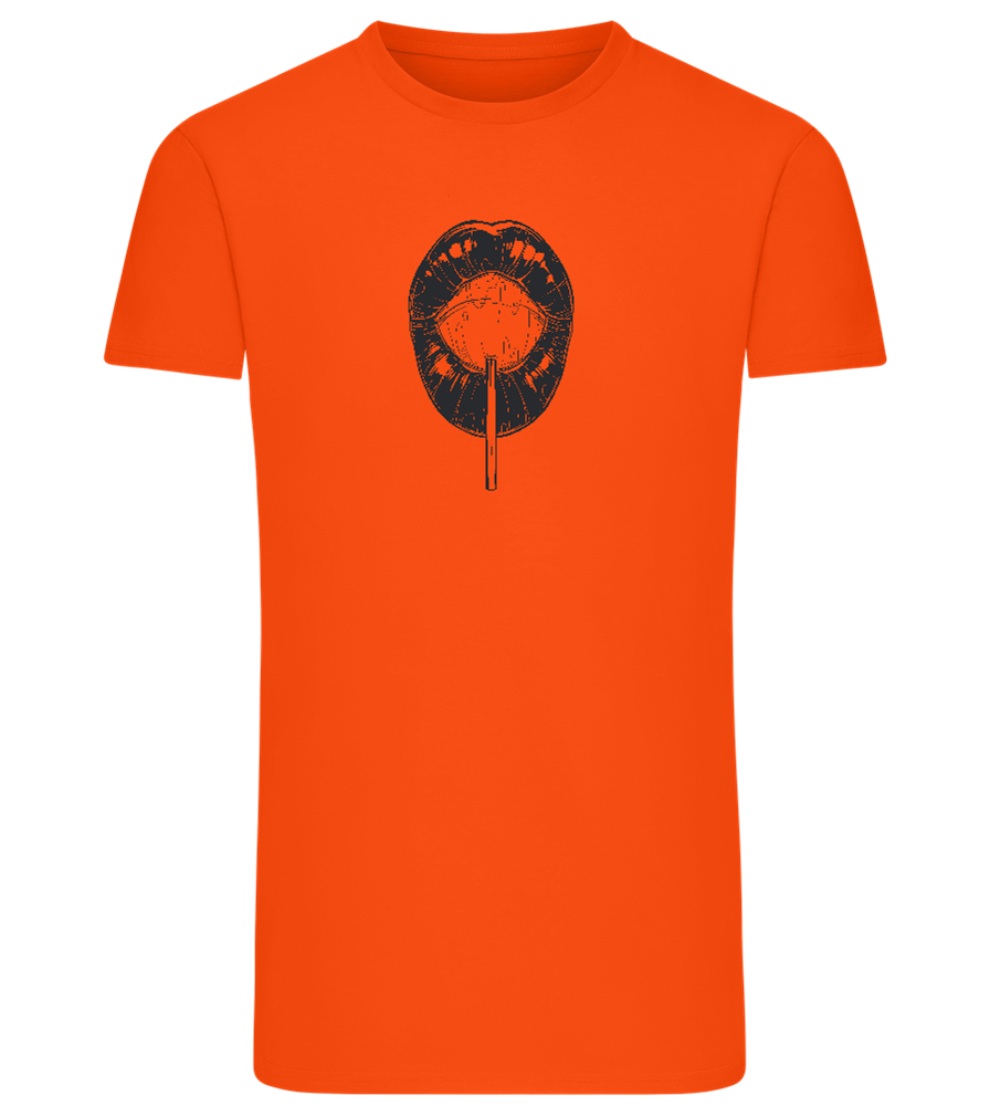 Lollypop Candy Design - Comfort men's fitted t-shirt_ORANGE_front