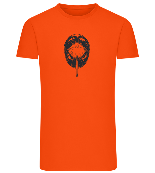 Lollypop Candy Design - Comfort men's fitted t-shirt_ORANGE_front