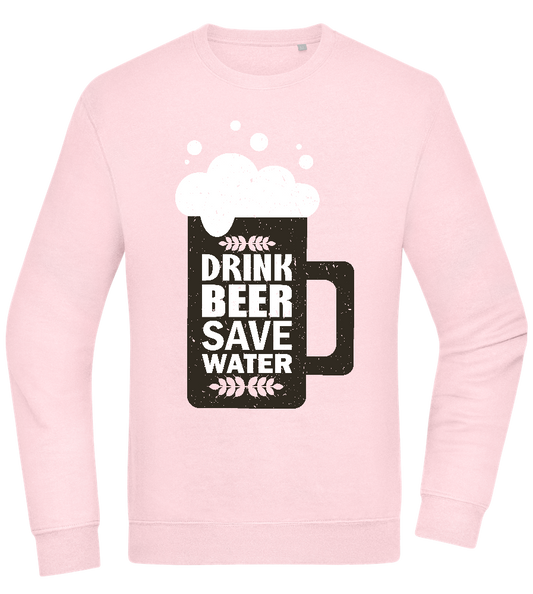 Drink Beer Save Water Beer Mug Design - Comfort Essential Unisex Sweater_LIGHT PEACH ROSE_front