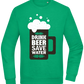 Drink Beer Save Water Beer Mug Design - Comfort Essential Unisex Sweater_MEADOW GREEN_front