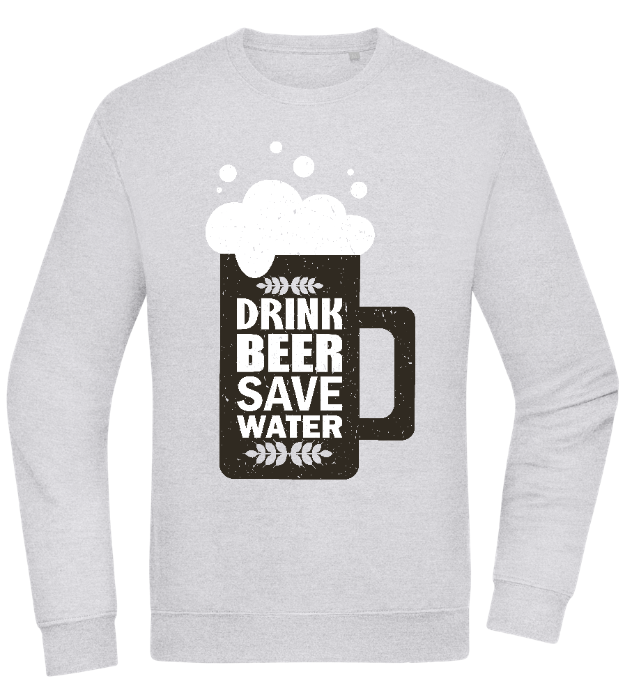 Drink Beer Save Water Beer Mug Design - Comfort Essential Unisex Sweater_ORION GREY II_front