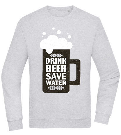 Drink Beer Save Water Beer Mug Design - Comfort Essential Unisex Sweater_ORION GREY II_front