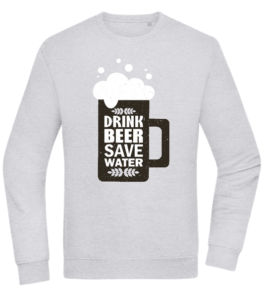 Drink Beer Save Water Beer Mug Design - Comfort Essential Unisex Sweater_ORION GREY II_front