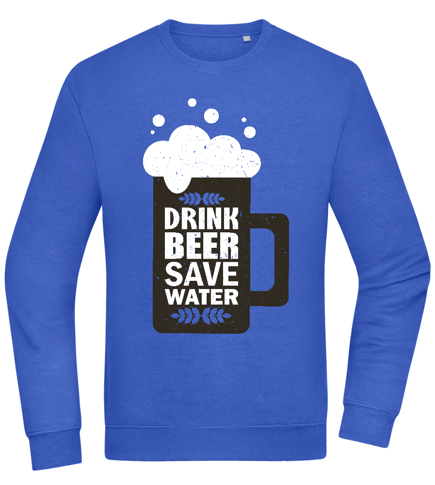 Drink Beer Save Water Beer Mug Design - Comfort Essential Unisex Sweater_ROYAL_front