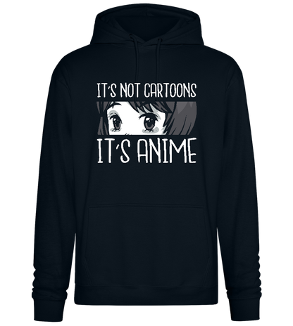 It's not Cartoons Design - Premium Essential Unisex Hoodie_BLACK_front