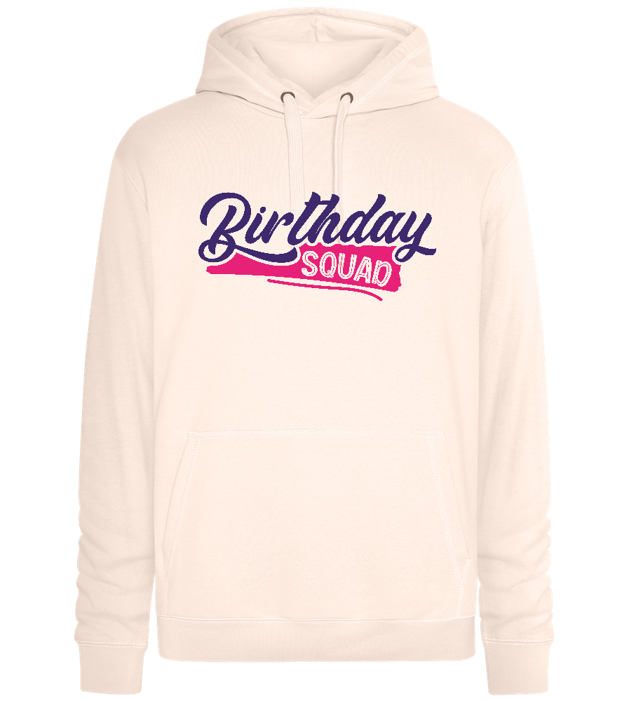 Birthday Squad Girly Design - Premium unisex hoodie_LIGHT PEACH ROSE_front