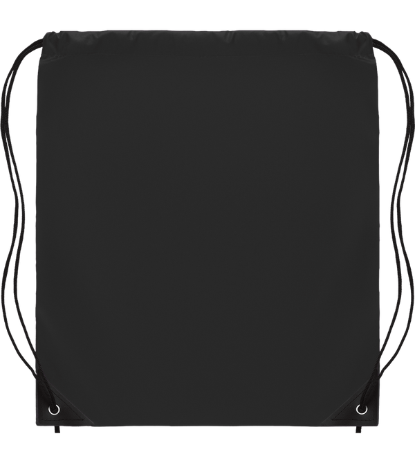 190T Polyester Drawstring Bag_BLACK_front