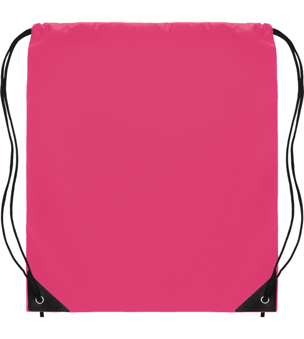 190T Polyester Drawstring Bag_FUCHSIA_front