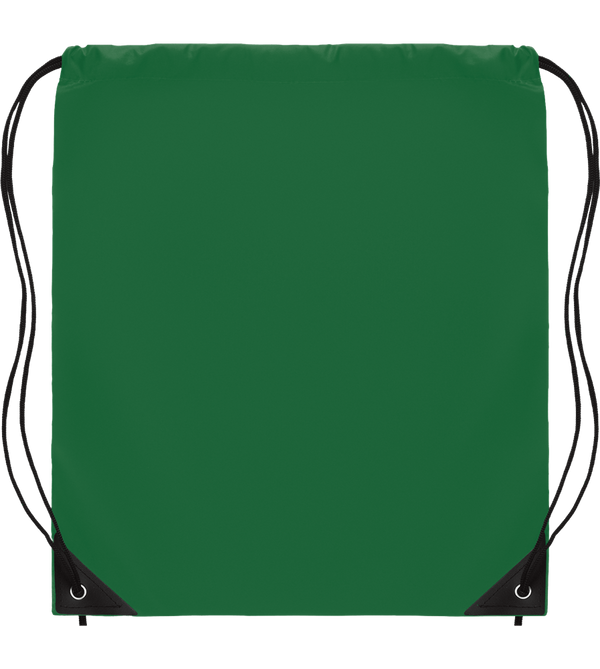 190T Polyester Drawstring Bag_GREEN_front