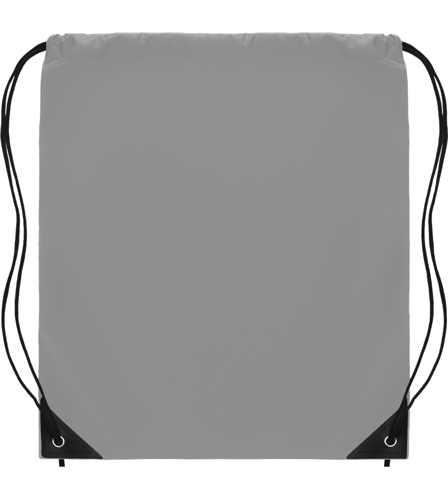 190T Polyester Drawstring Bag_GREY_front