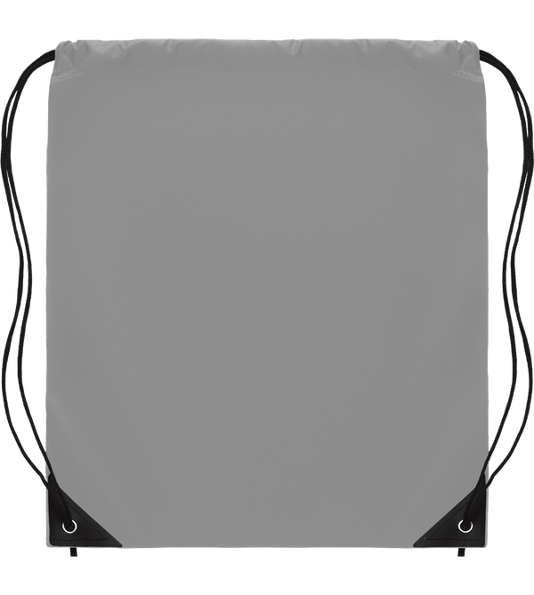 190T Polyester Drawstring Bag_GREY_front