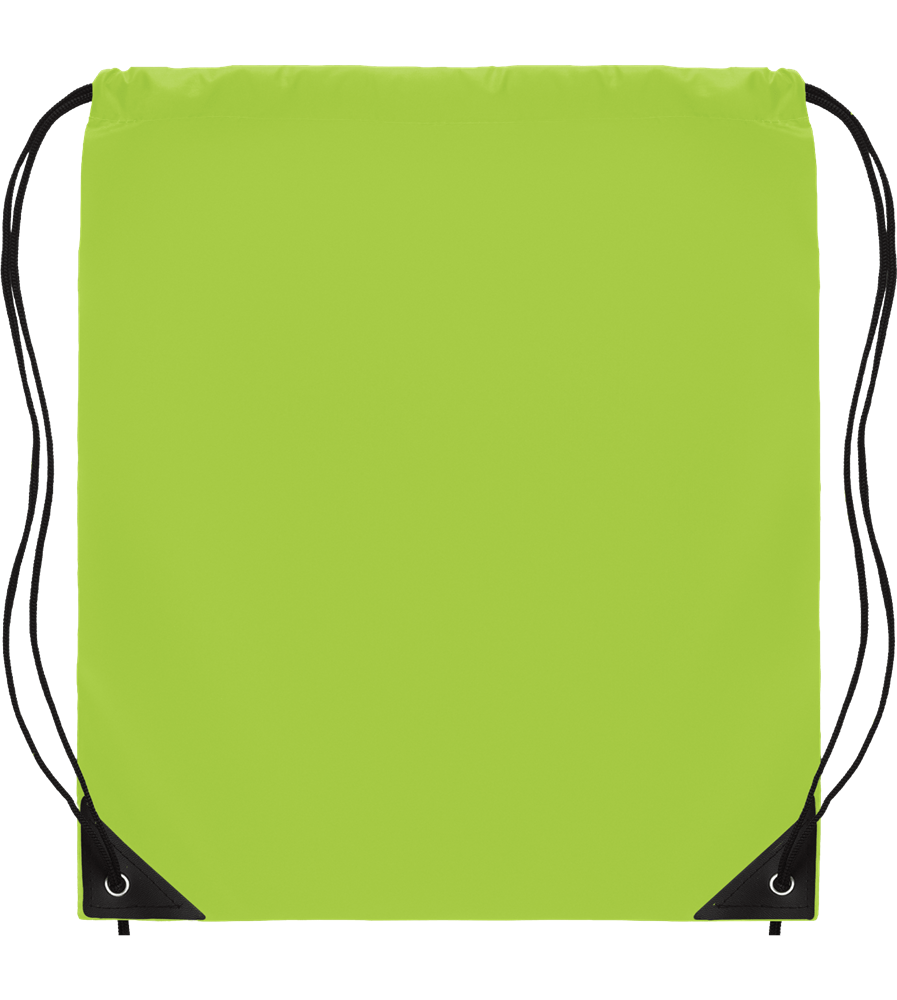 190T Polyester Drawstring Bag_LIME_front