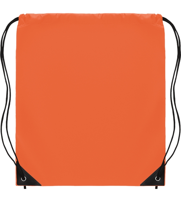 190T Polyester Drawstring Bag_ORANGE_front
