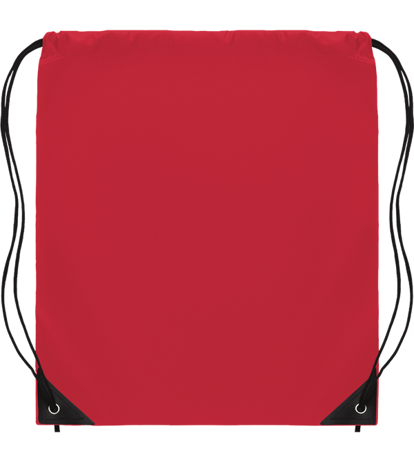 190T Polyester Drawstring Bag_RED_front