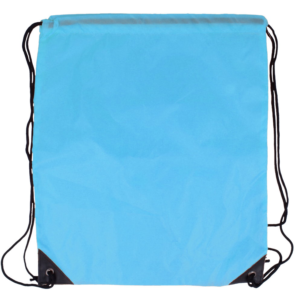 190T Polyester Drawstring Bag_TURQUOISE_front