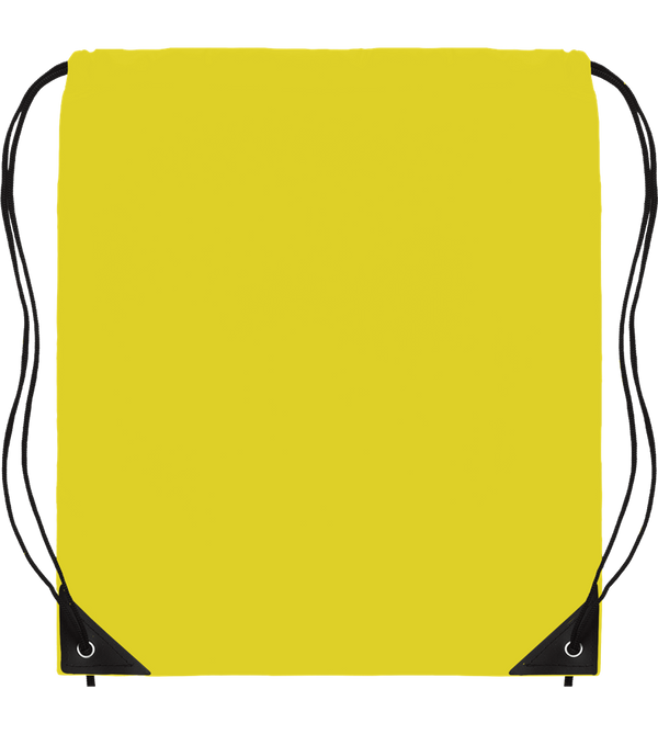 190T Polyester Drawstring Bag_YELLOW_front