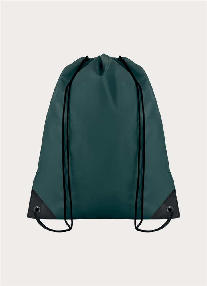 190T Polyester Drawstring Bag_DARK GREEN_DETAILEDIMAGE_front_0