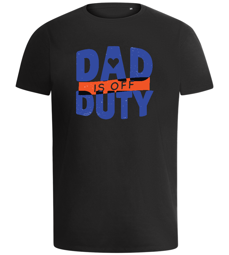 Dad Off Duty Design - Comfort men's long t-shirt_DEEP BLACK_front