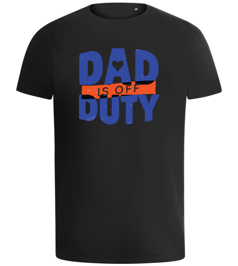 Dad Off Duty Design - Comfort men's long t-shirt_DEEP BLACK_front