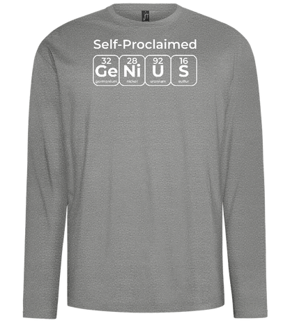 Genius Periodic Table Design - Comfort men's long sleeve t-shirt_ORION GREY_front