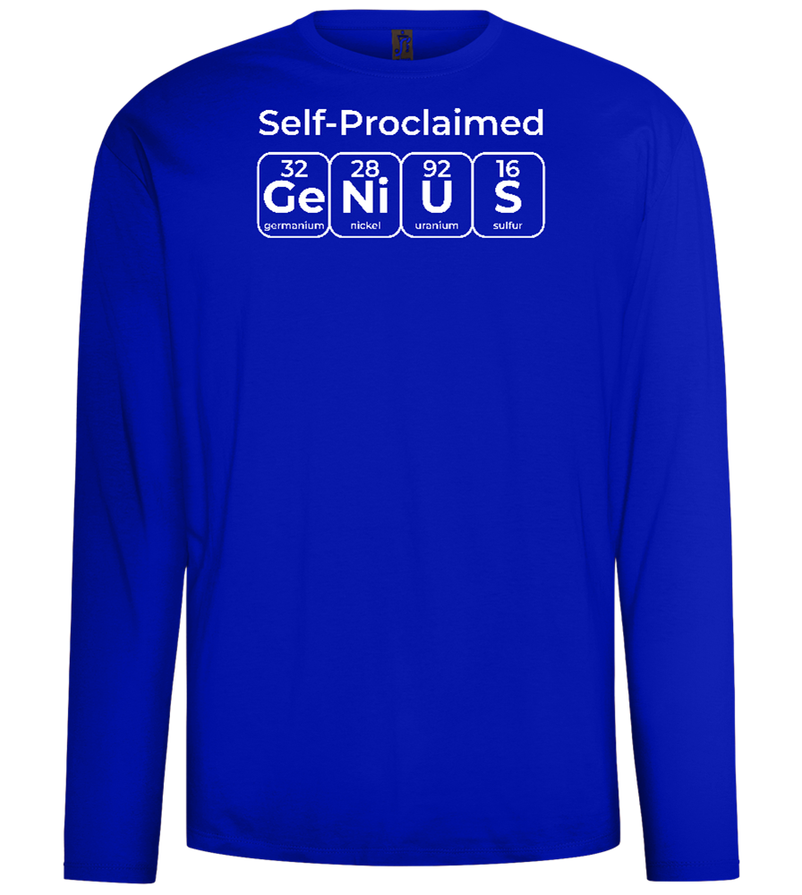 Genius Periodic Table Design - Comfort men's long sleeve t-shirt_OVERSEAS_front