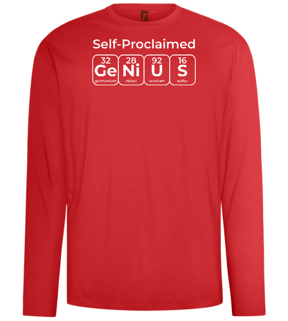 Genius Periodic Table Design - Comfort men's long sleeve t-shirt_RED_front