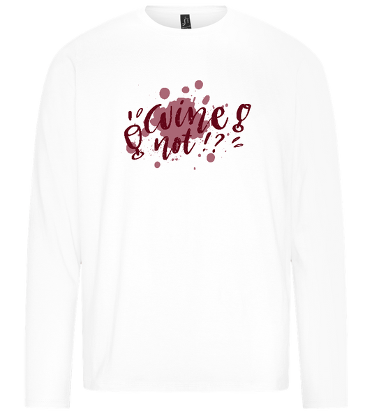 Wine Not Design - Premium men's long sleeve t-shirt_WHITE_front