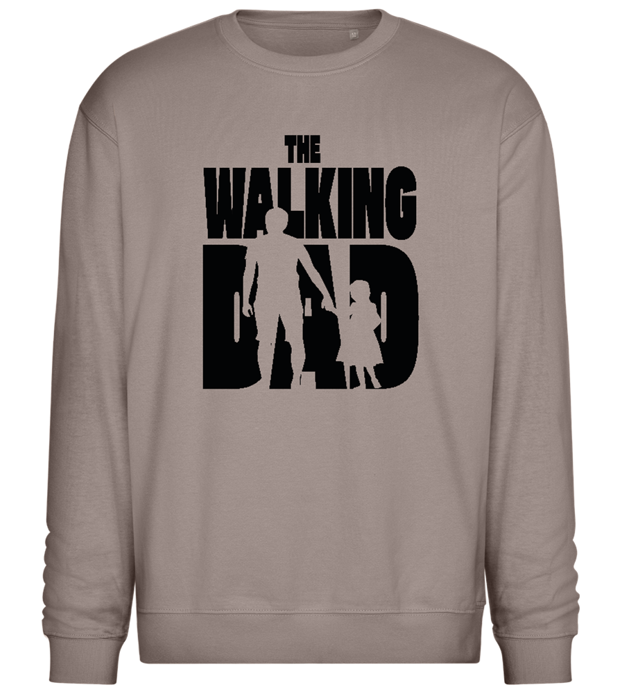 Walking Dad Design - Comfort Essential Unisex Sweater_CHARCOAL CHIN_front