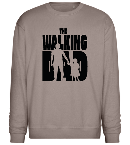 Walking Dad Design - Comfort Essential Unisex Sweater_CHARCOAL CHIN_front