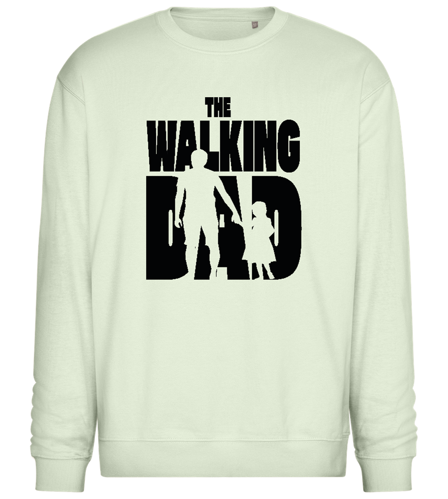 Walking Dad Design - Comfort Essential Unisex Sweater_CREAMY GREEN_front