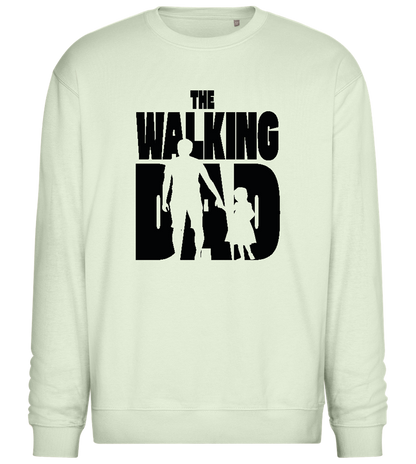 Walking Dad Design - Comfort Essential Unisex Sweater_CREAMY GREEN_front