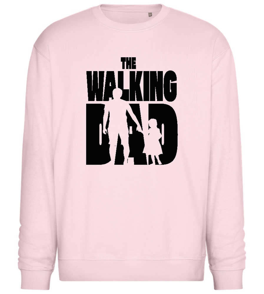 Walking Dad Design - Comfort Essential Unisex Sweater_LIGHT PEACH ROSE_front