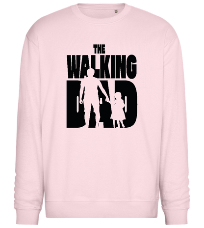 Walking Dad Design - Comfort Essential Unisex Sweater_LIGHT PEACH ROSE_front